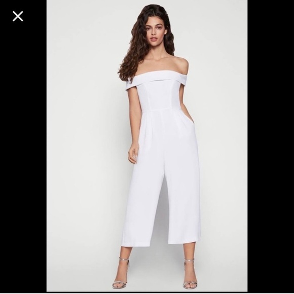 BCBGeneration Pants - BCBGeneration | Elegant Off-Shoulder White Jumpsuit